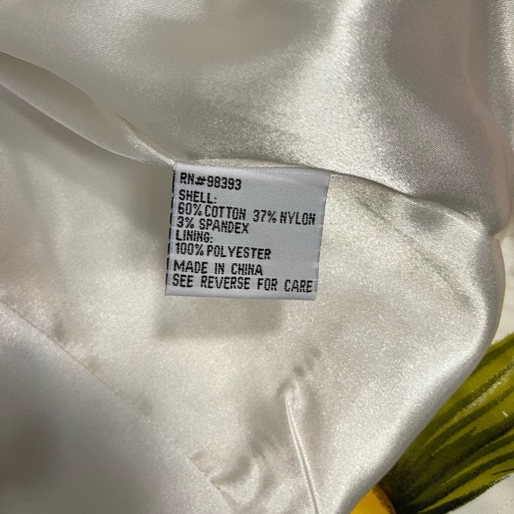 Pamela McCoy Colorful Plumeria Patterned Cotton Blend Jacket | Womens XS - Picture 6 of 9